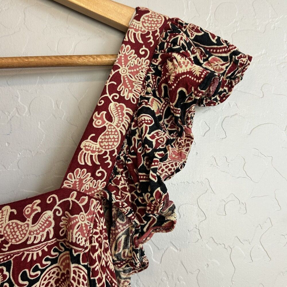Anthropologie Love the Label Maxi Dress Size Small Love Sam Jaipur floral boho - Picture 8 of 11